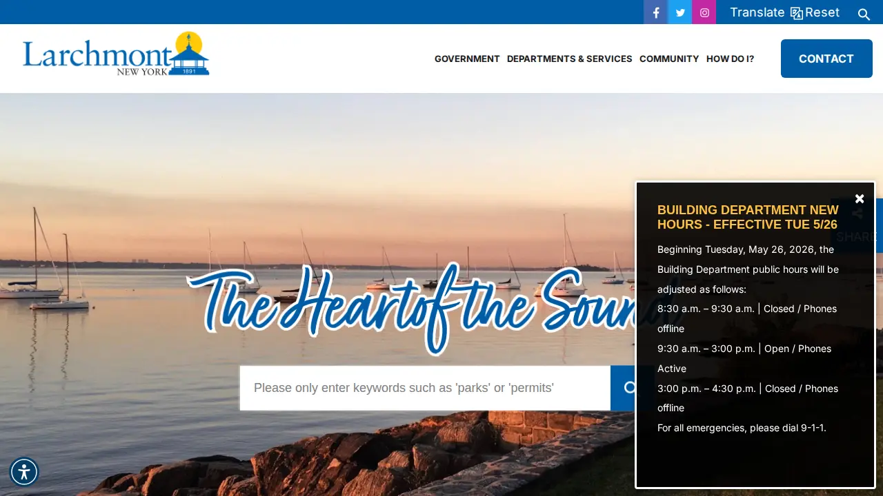 Larchmont Taxes page