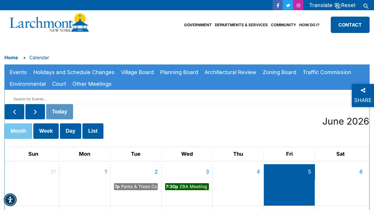 Larchmont Taxes page