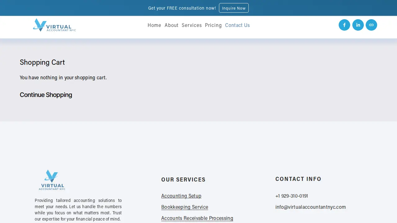 Virtual Accountant page