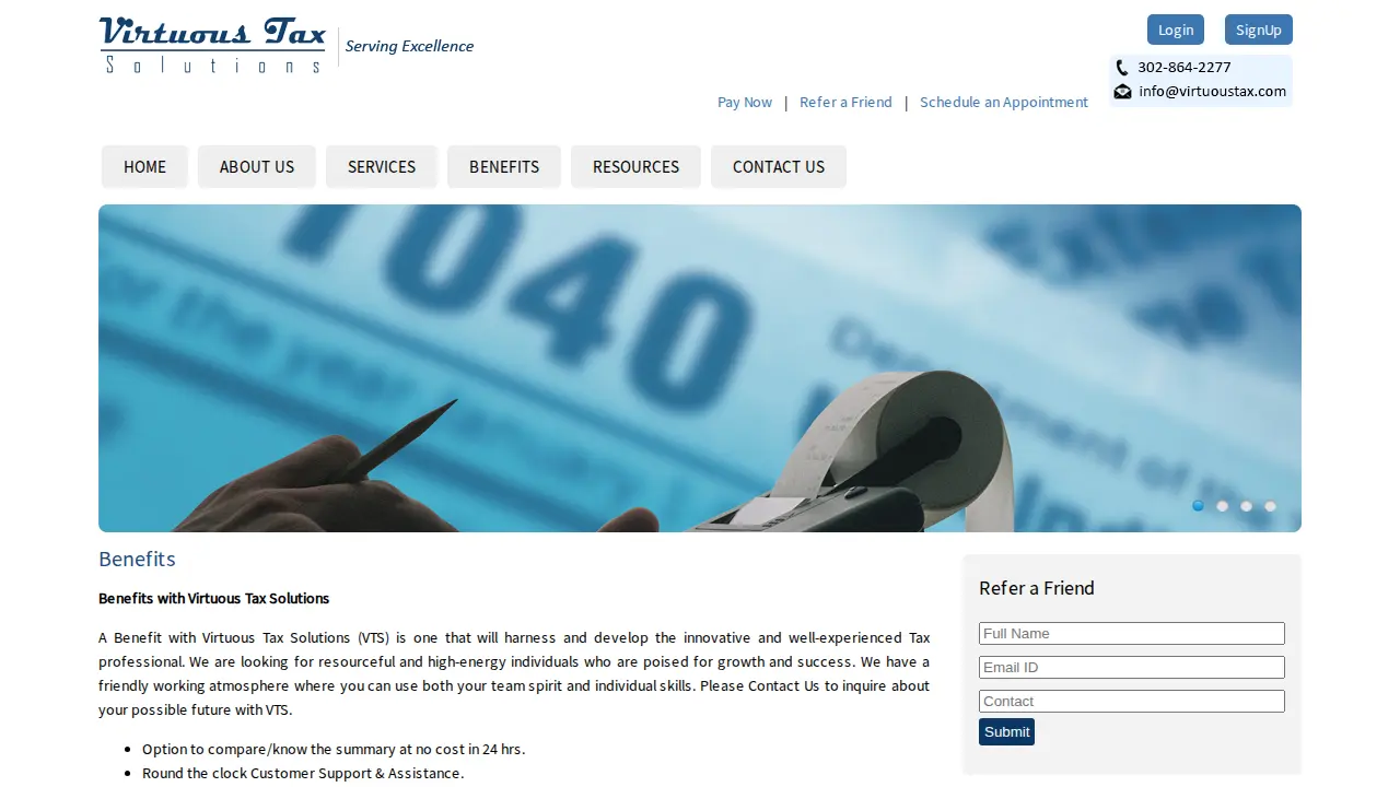 Virtuous Tax page