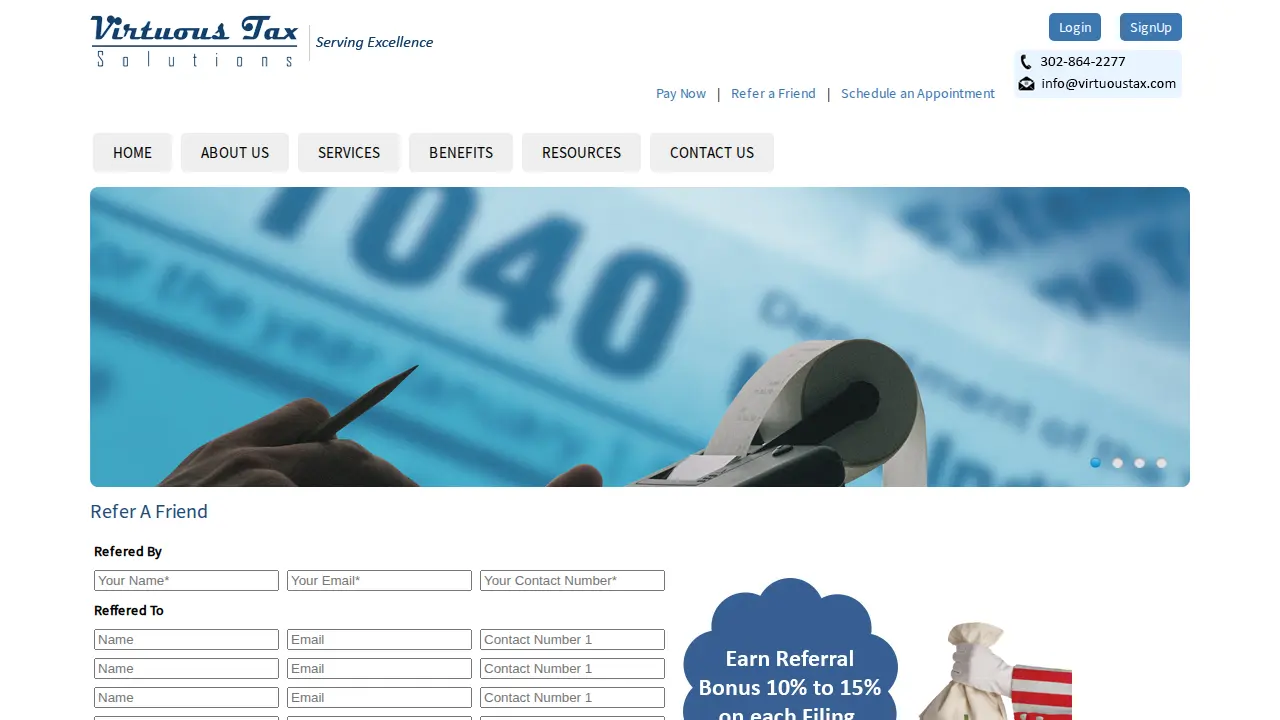 Virtuous Tax page