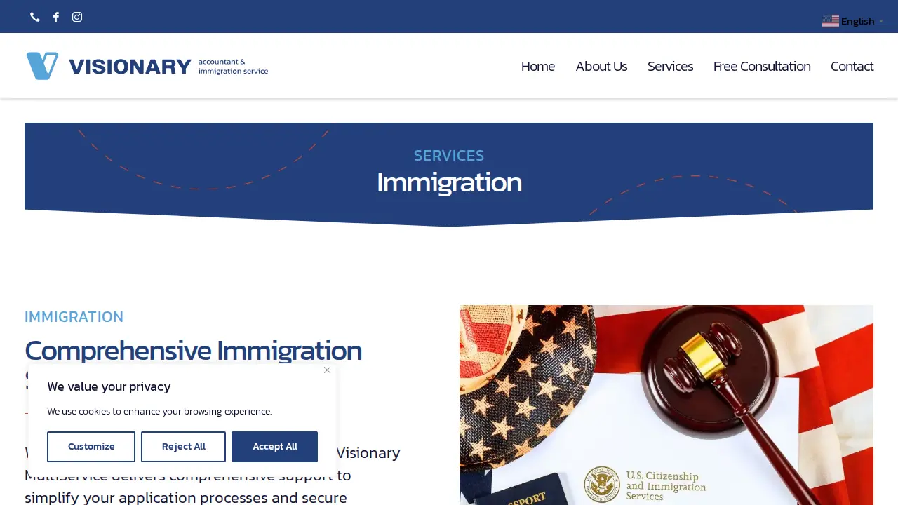 Visionary MultiService page