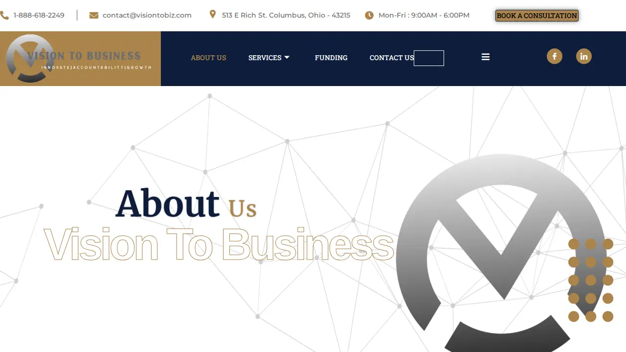 Vision To Business page