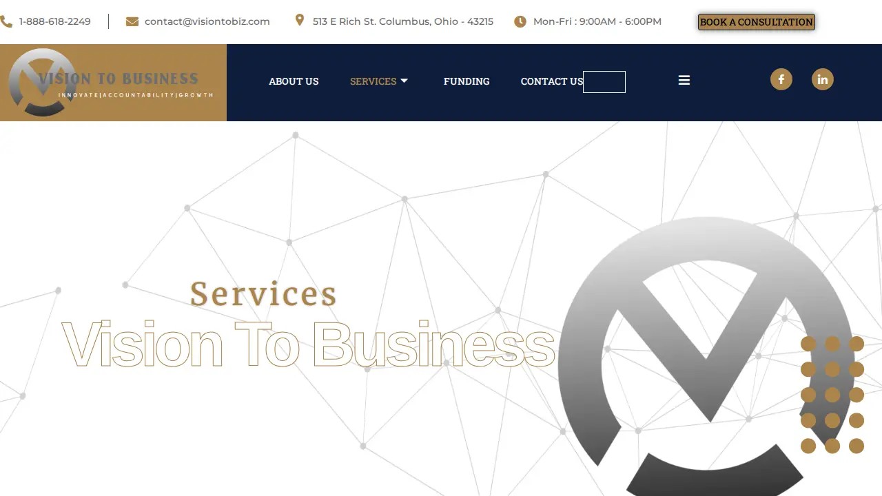 Vision To Business page