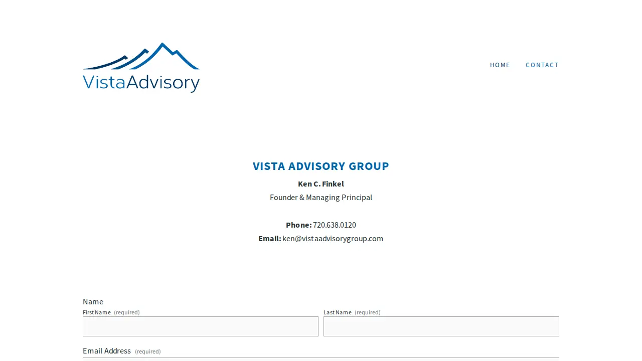 Vista Advisory Group page