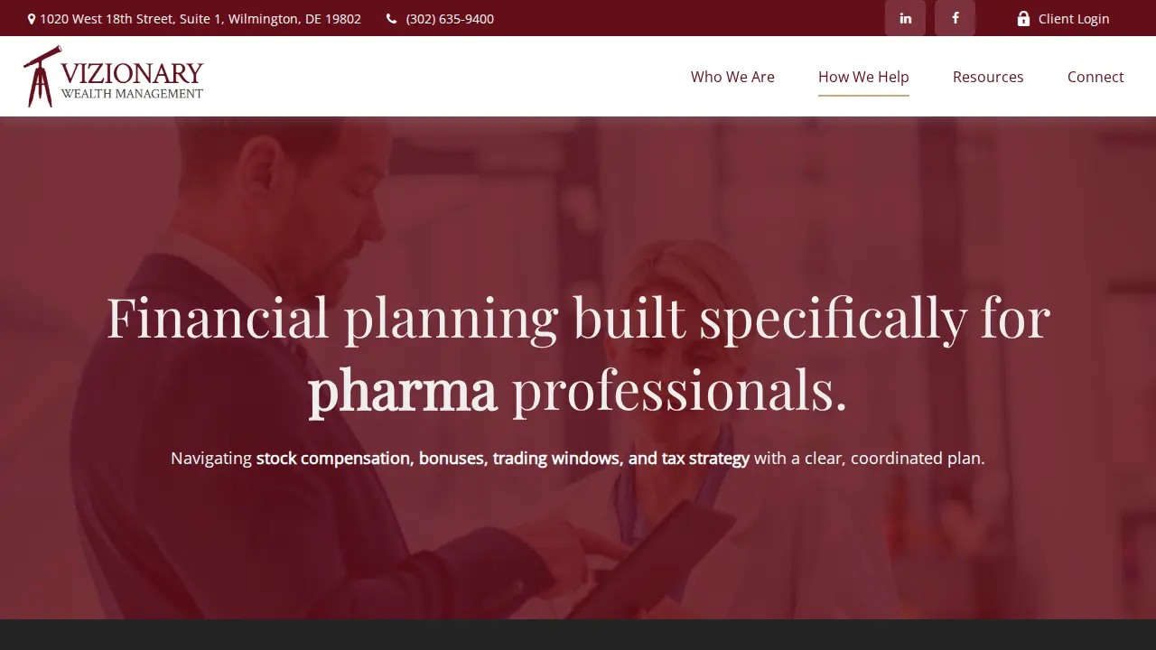 Vizionary Wealth Management page