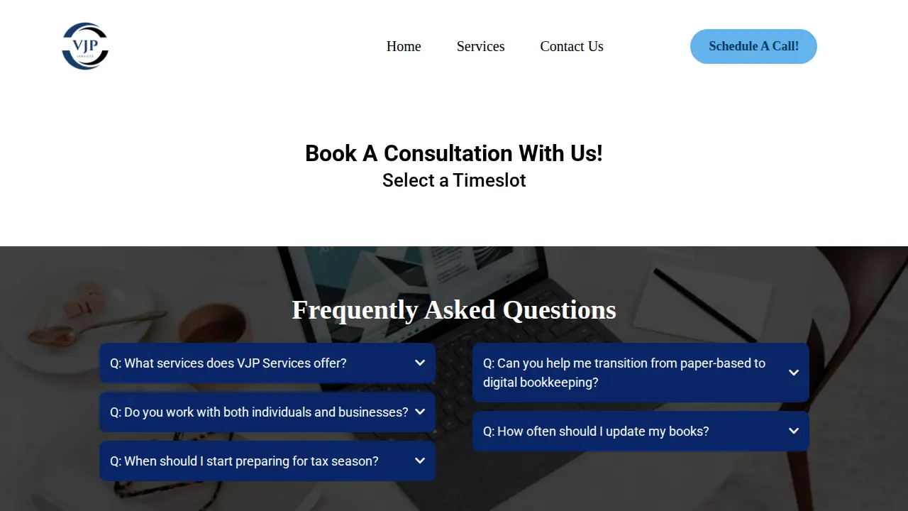 Victor's Office - VJP Services page