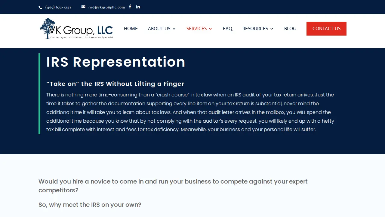 VK Group LLC page