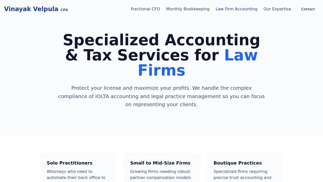 Vinayak Velpula, CPA page