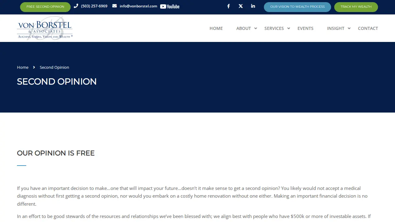von Borstel & Associates, Inc. page