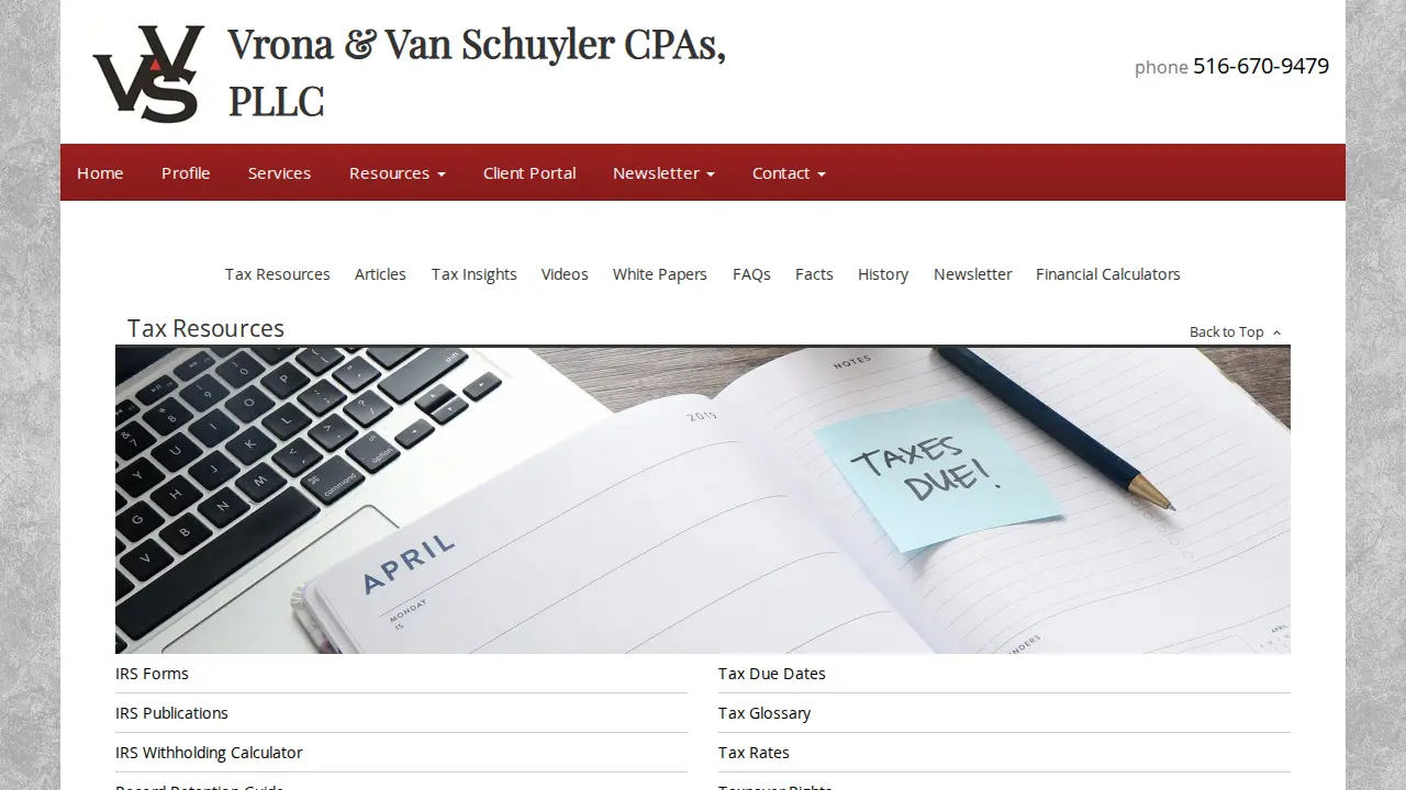 Vrona Edward CPA page
