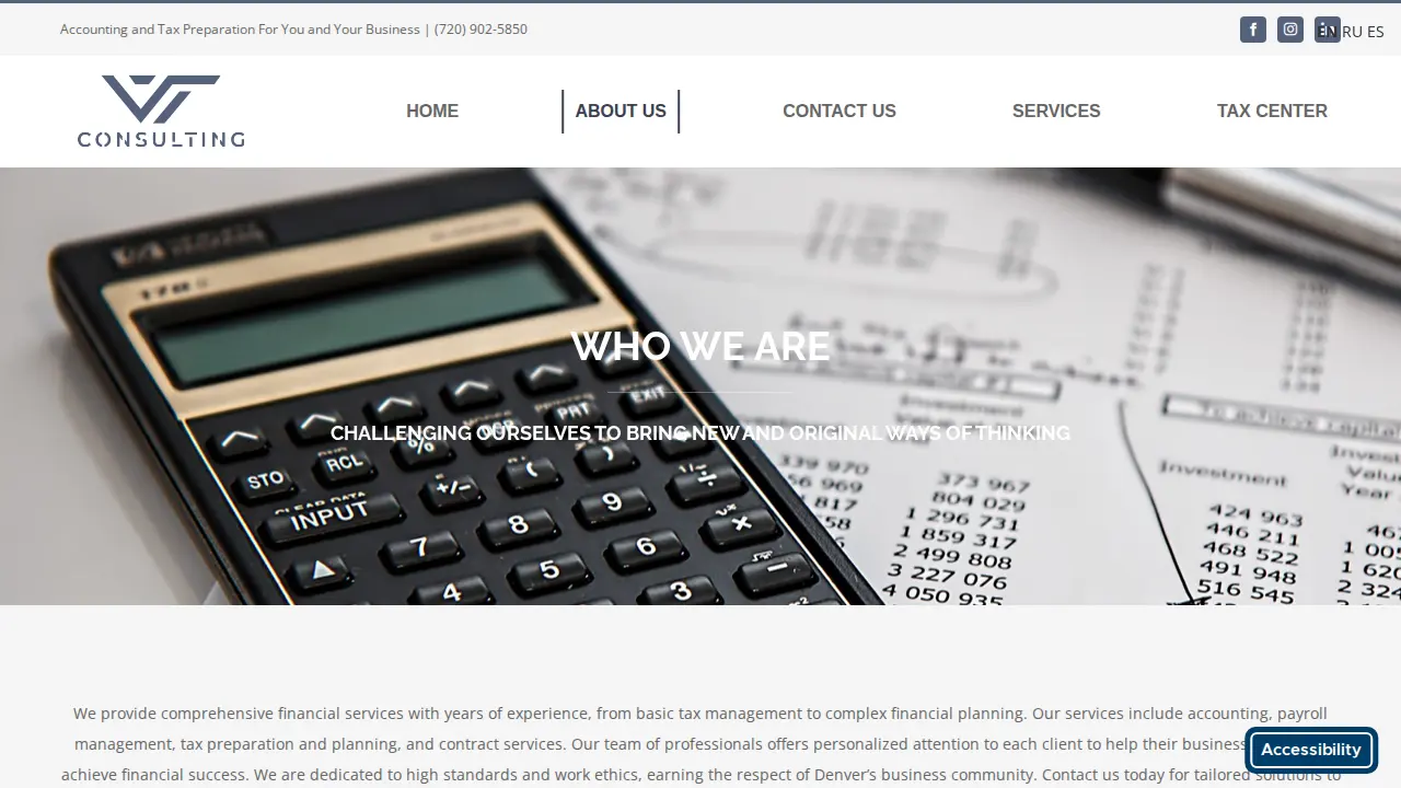 VT Consulting Inc page