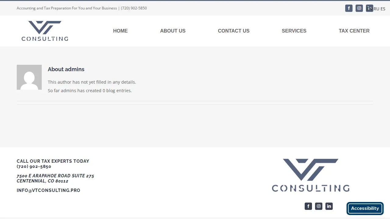 VT Consulting Inc page