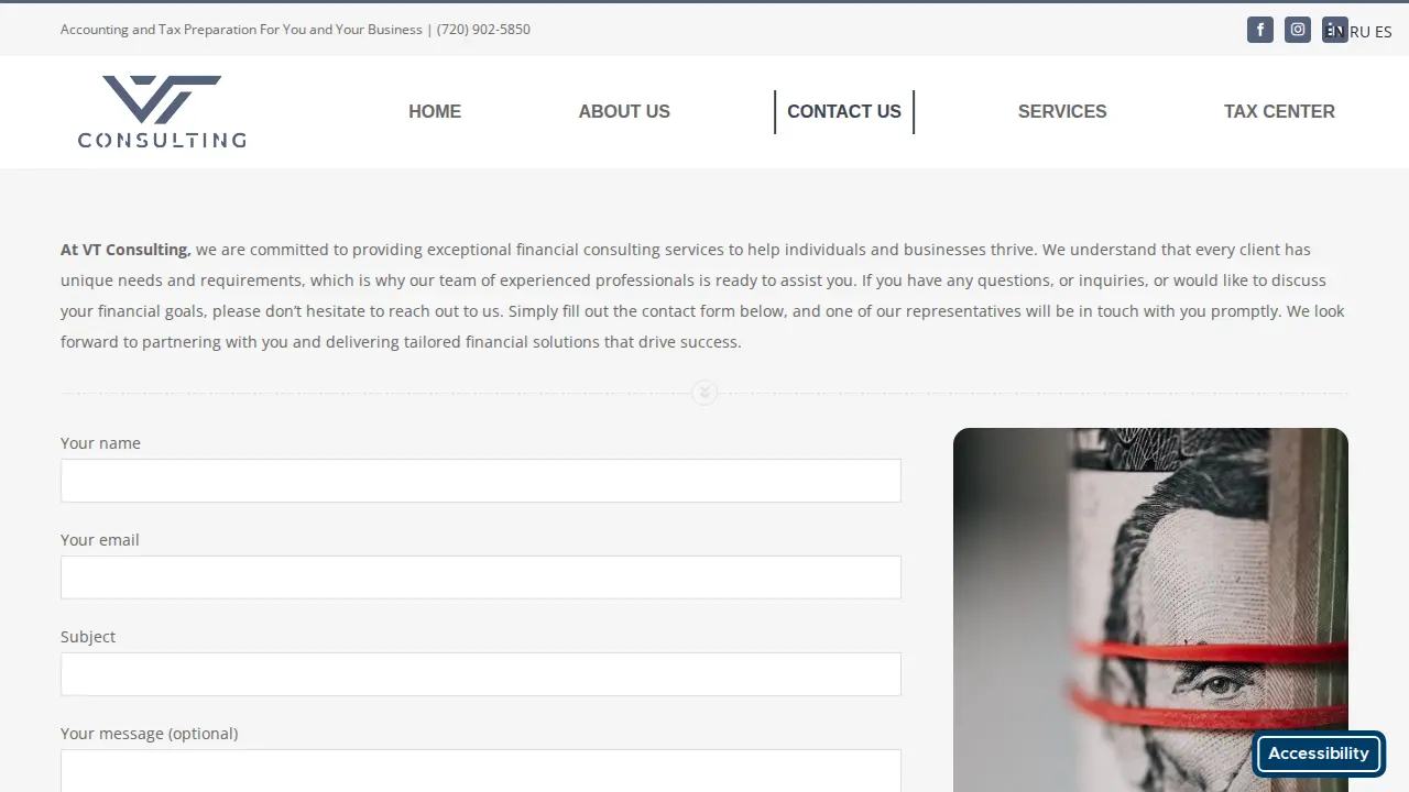 VT Consulting Inc page