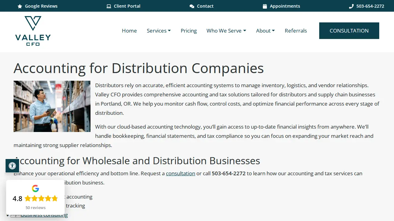 Valley CFO Inc page