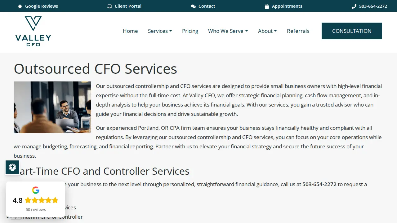 Valley CFO Inc page