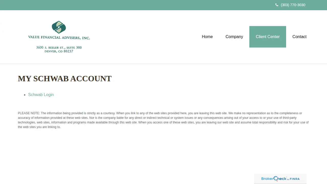 Value Financial Advisors Inc page
