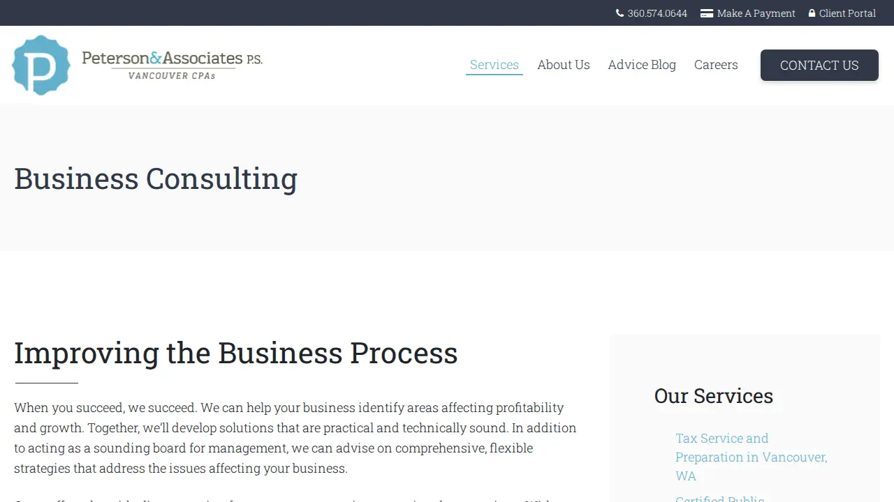 Peterson & Associates, P.S. page