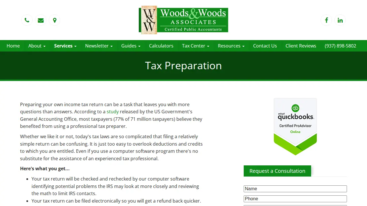 Woods & Woods Associates page