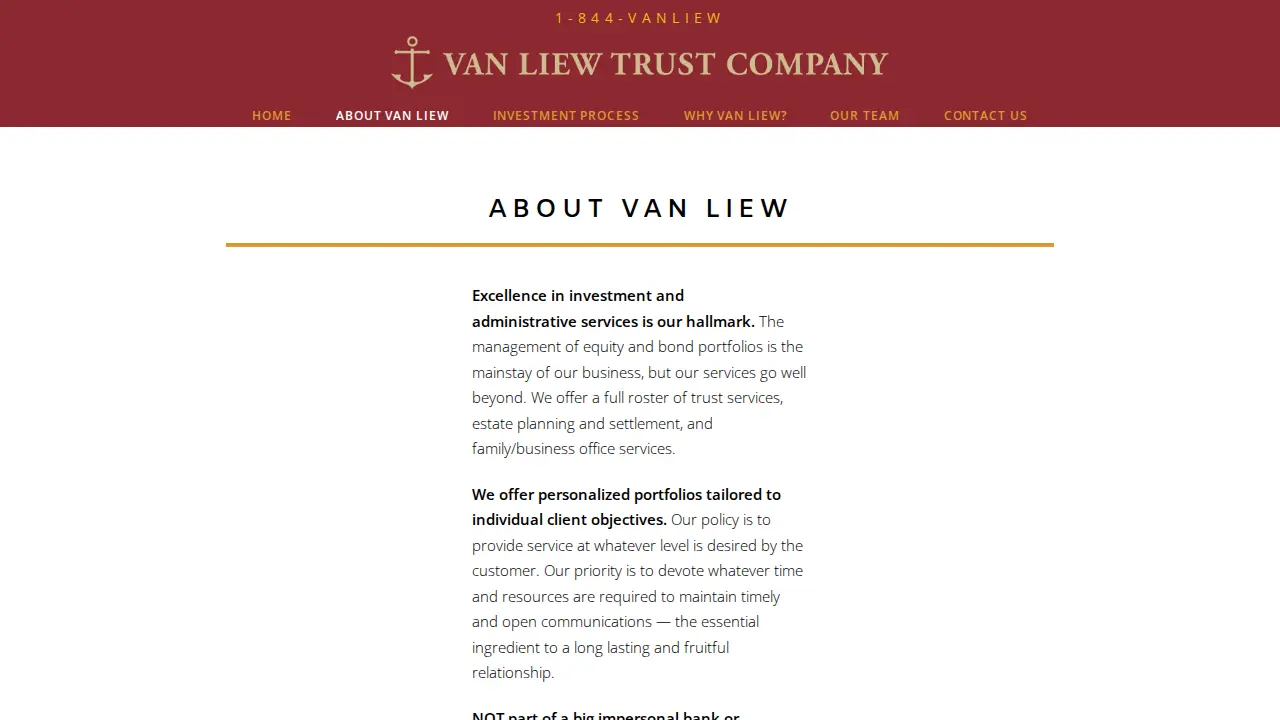 Van Liew Trust Co page