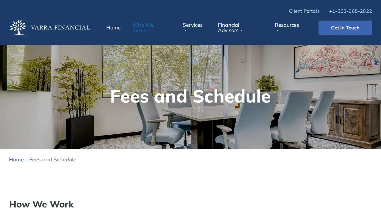 Varra Financial Associates page