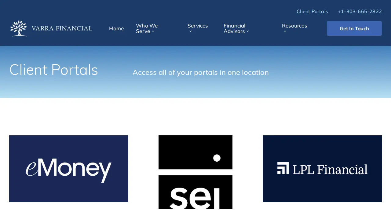 Varra Financial Associates page
