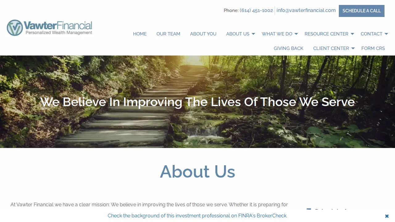 Vawter Financial Ltd page