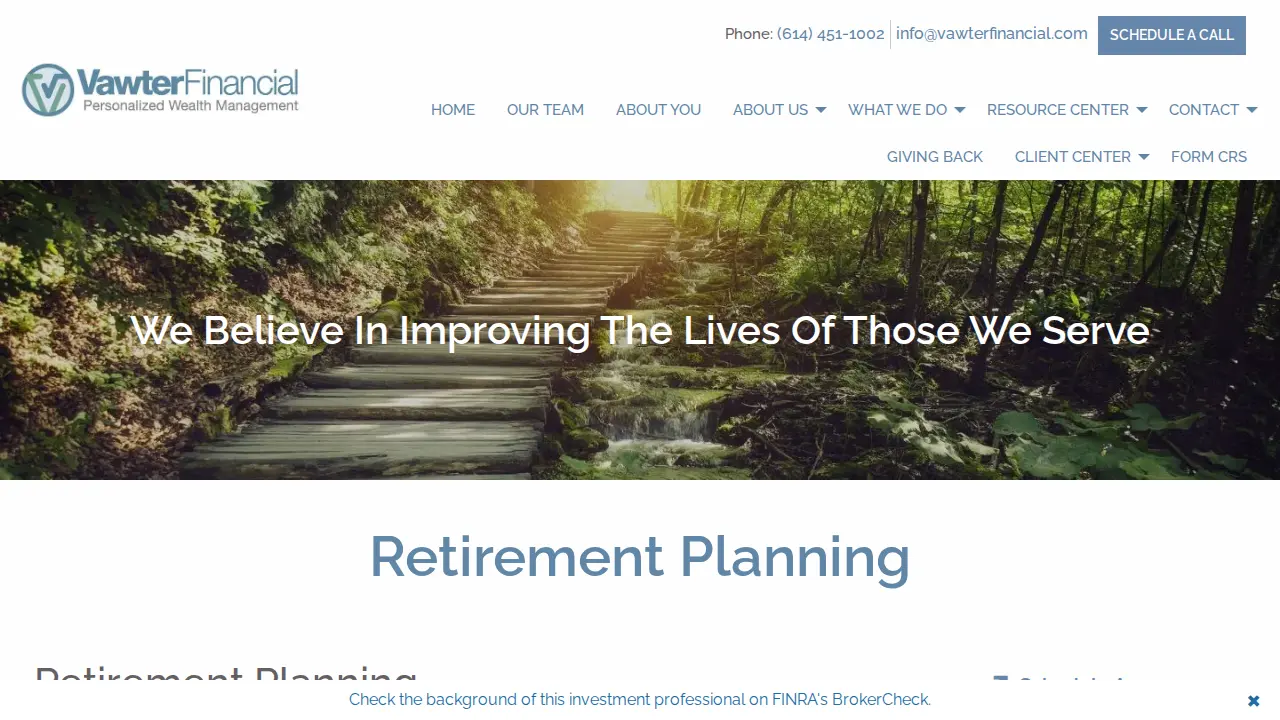 Vawter Financial Ltd page