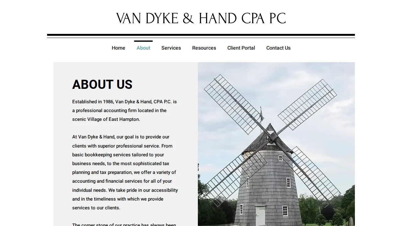 Van Dyke & Hand CPA, PC page