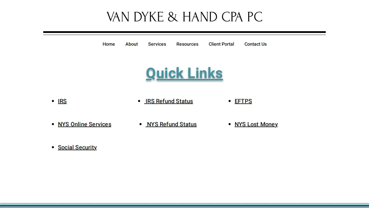 Van Dyke & Hand CPA, PC page