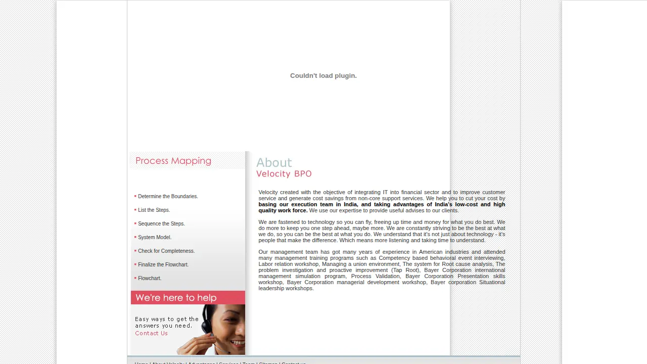 Velocity BPO page