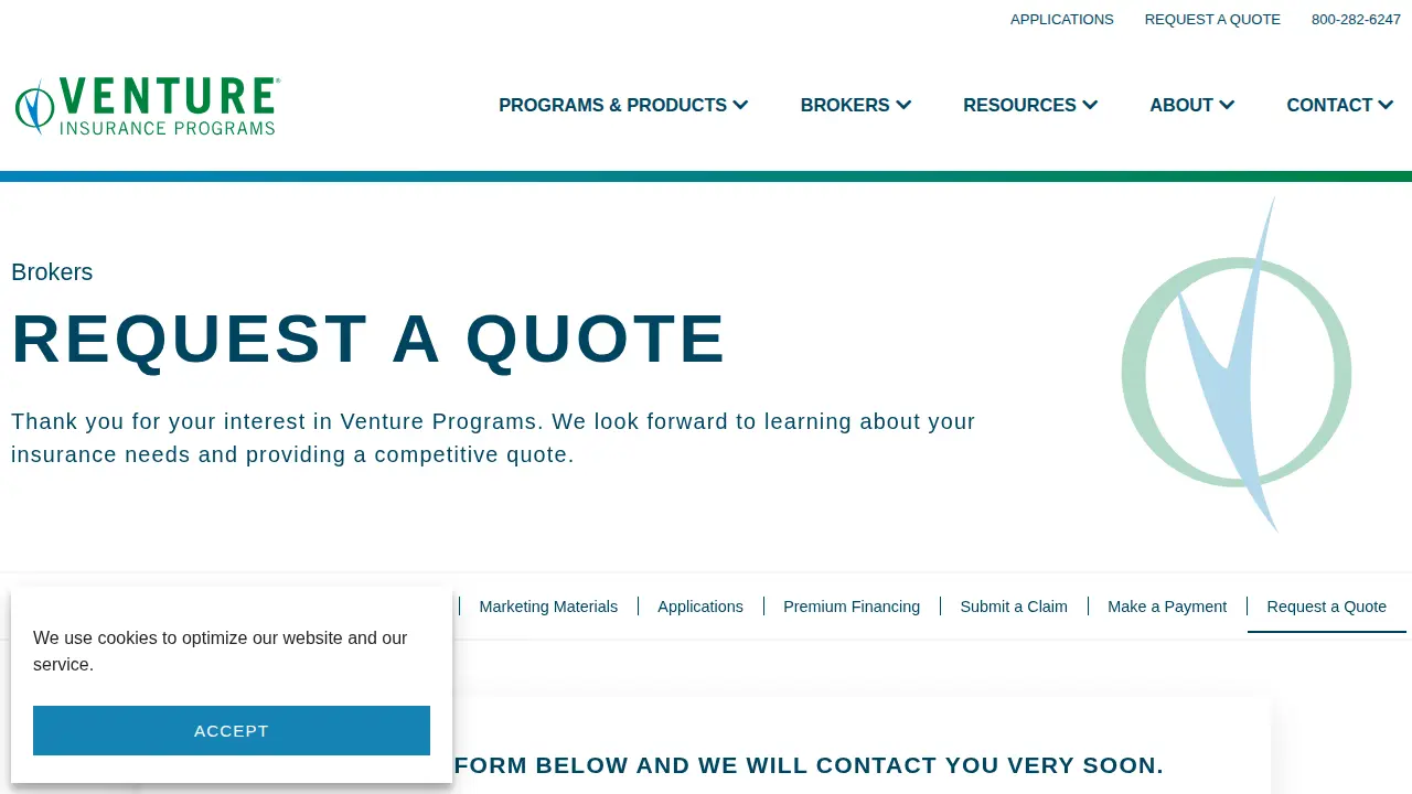 Venture Programs page