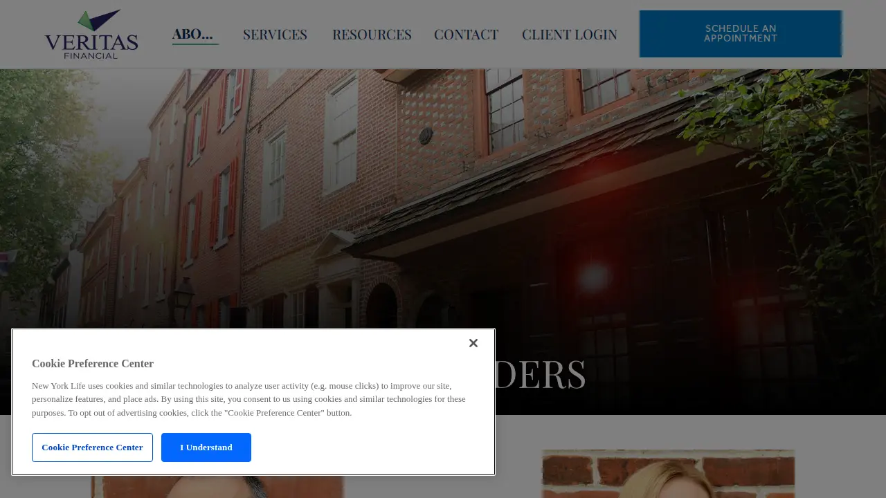 Veritas Financial page