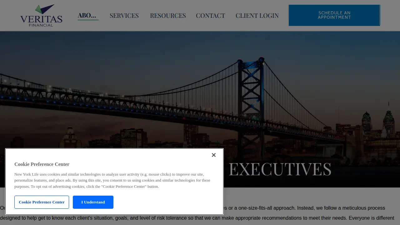 Veritas Financial page