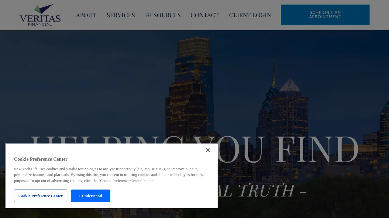Veritas Financial page
