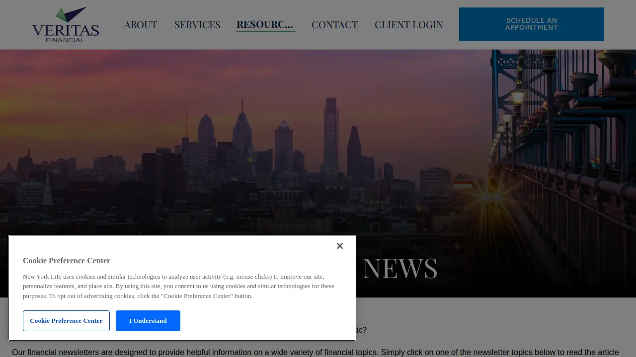 Veritas Financial page