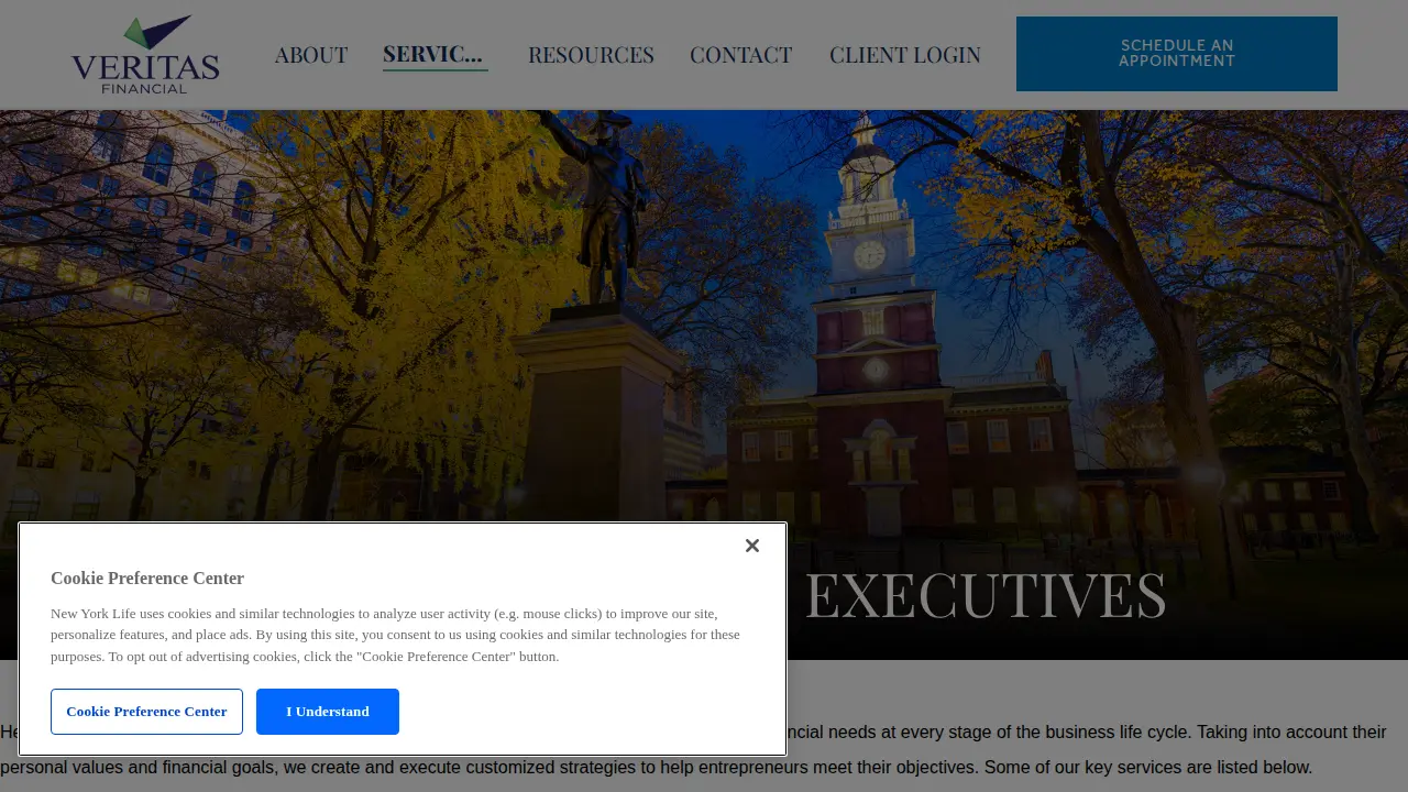 Veritas Financial page