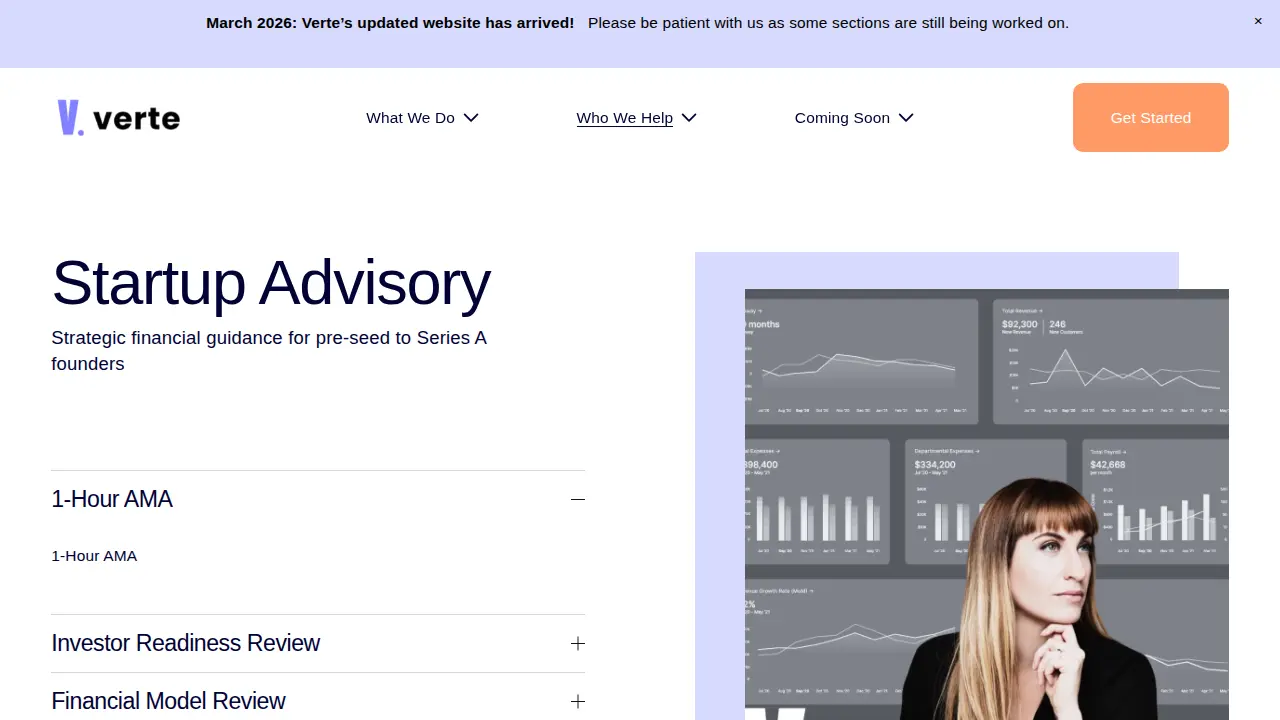 Verte Consulting page