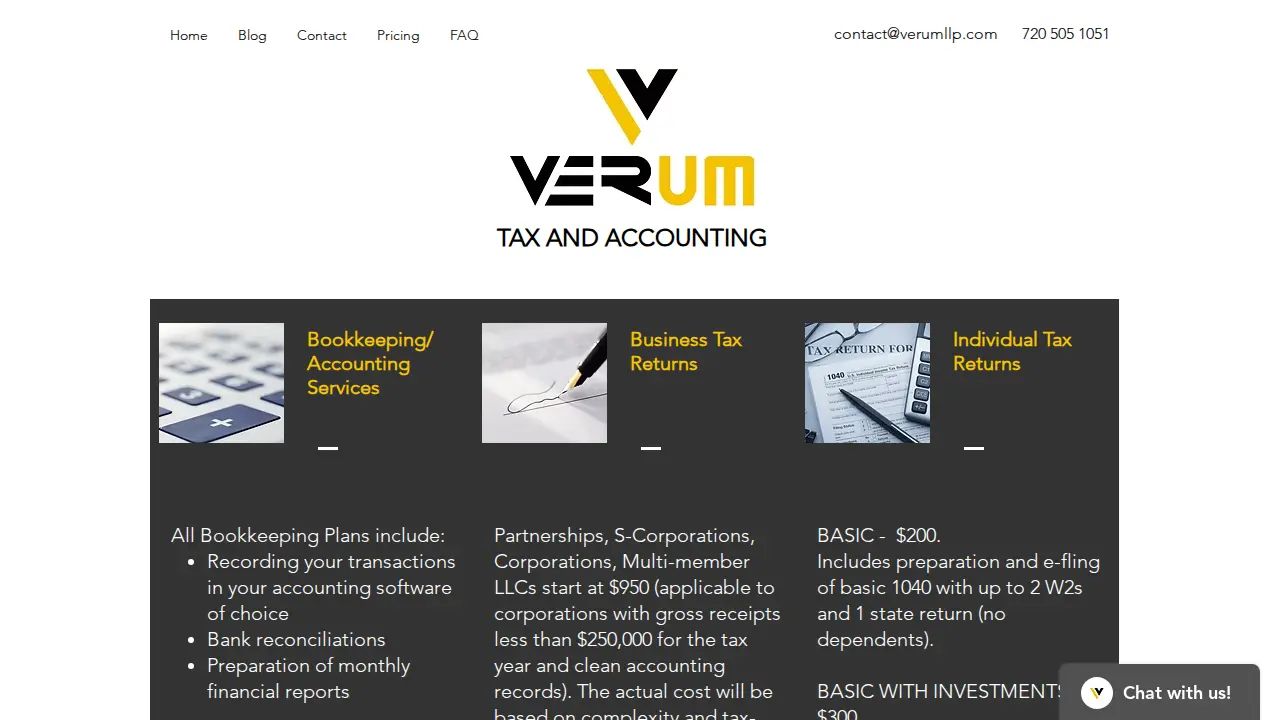 Verum Tax and Accounting page