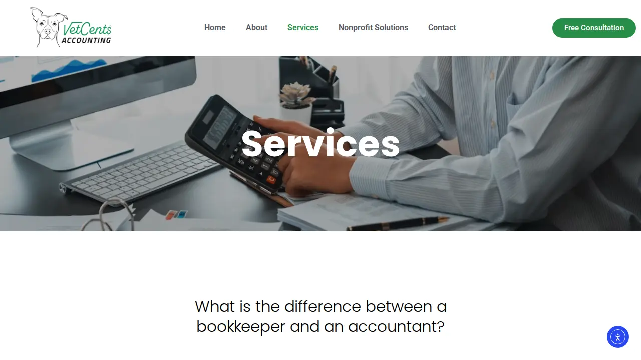 VetCents Accounting LLC page