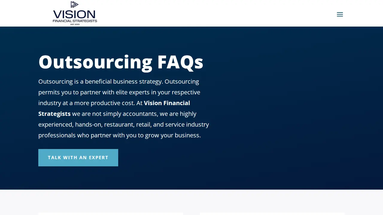 Vision Financial Strategists page