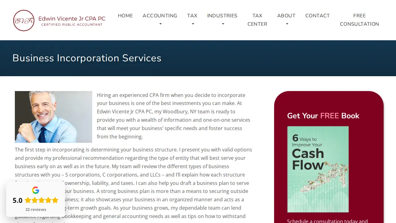 Edwin Vicente Jr CPA PC page