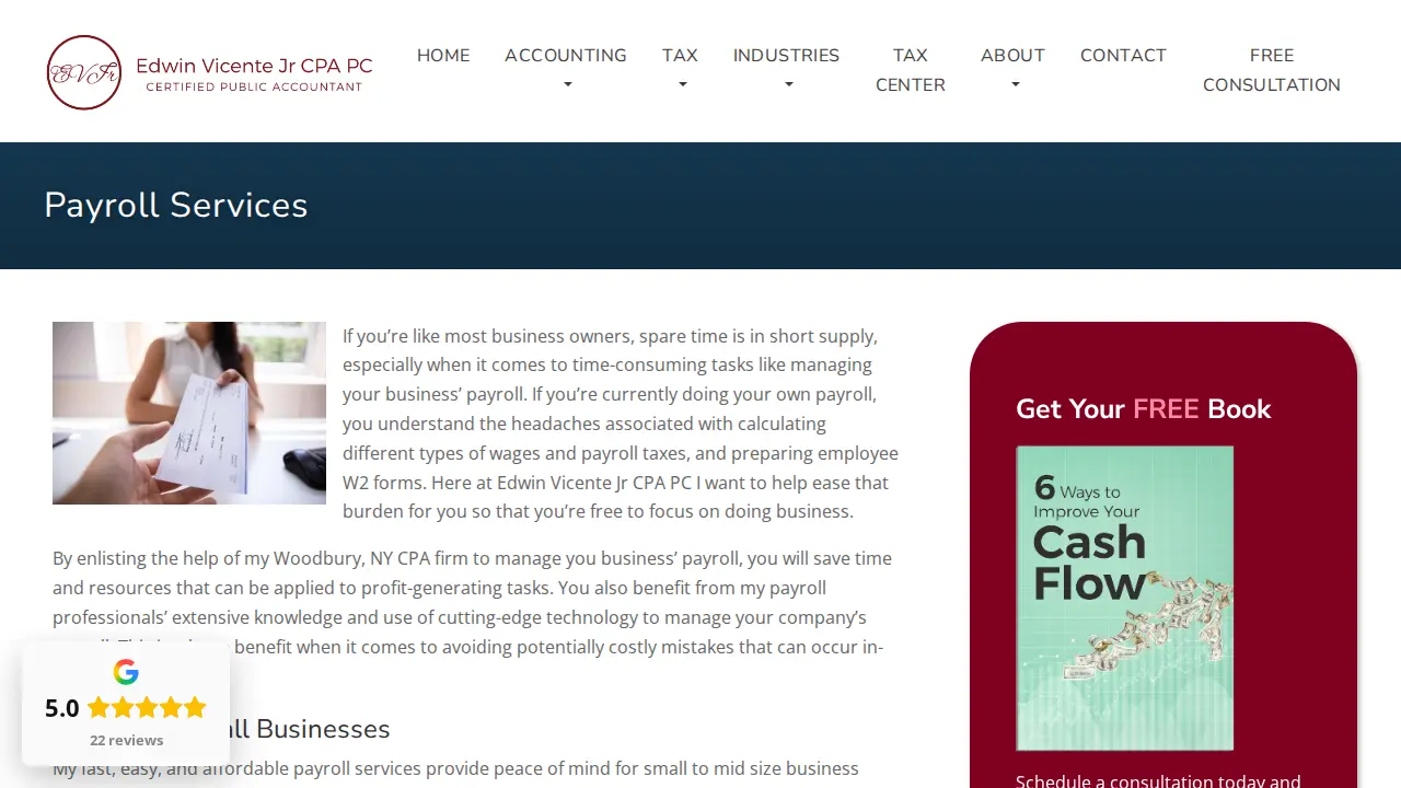 Edwin Vicente Jr CPA PC page