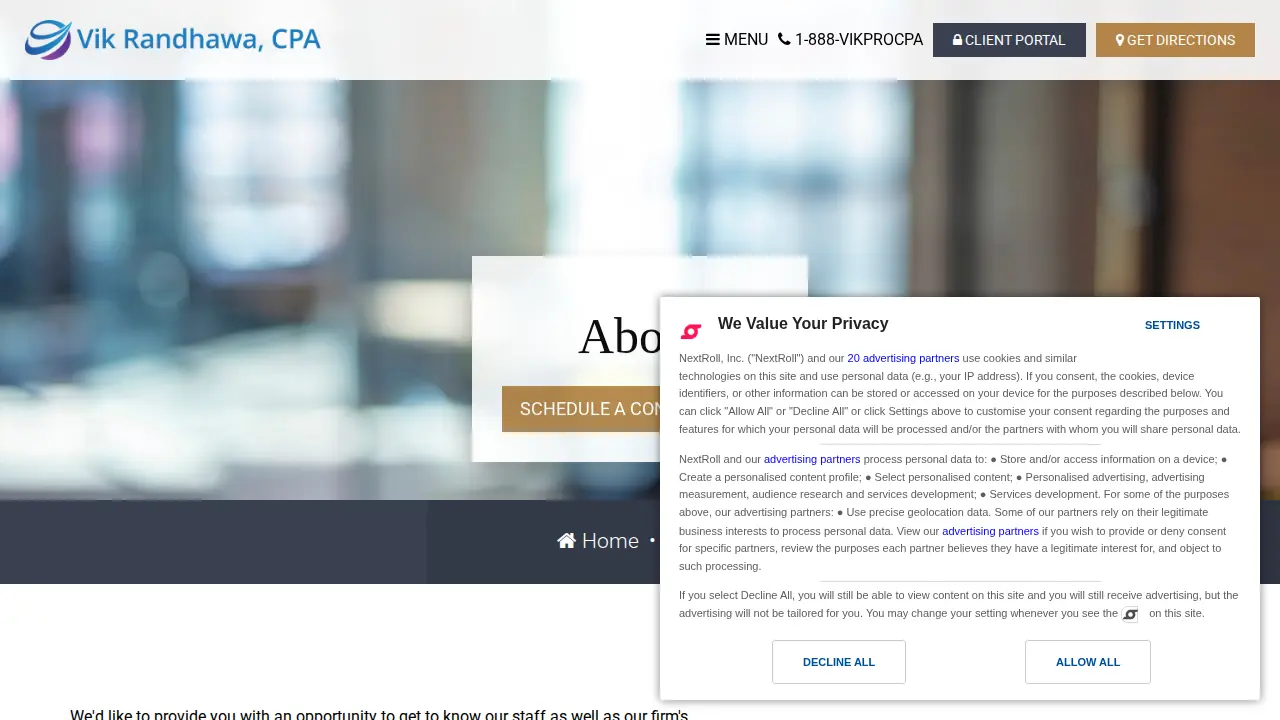 Vik Randhawa, CPA page