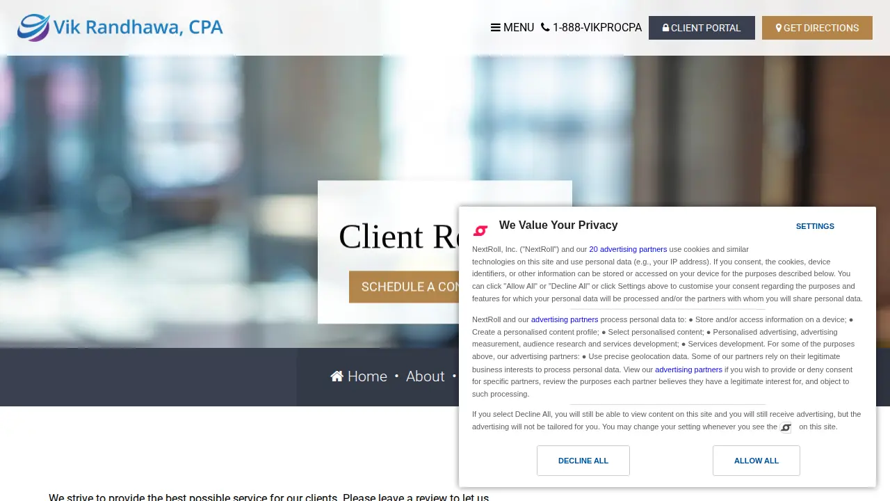 Vik Randhawa, CPA page