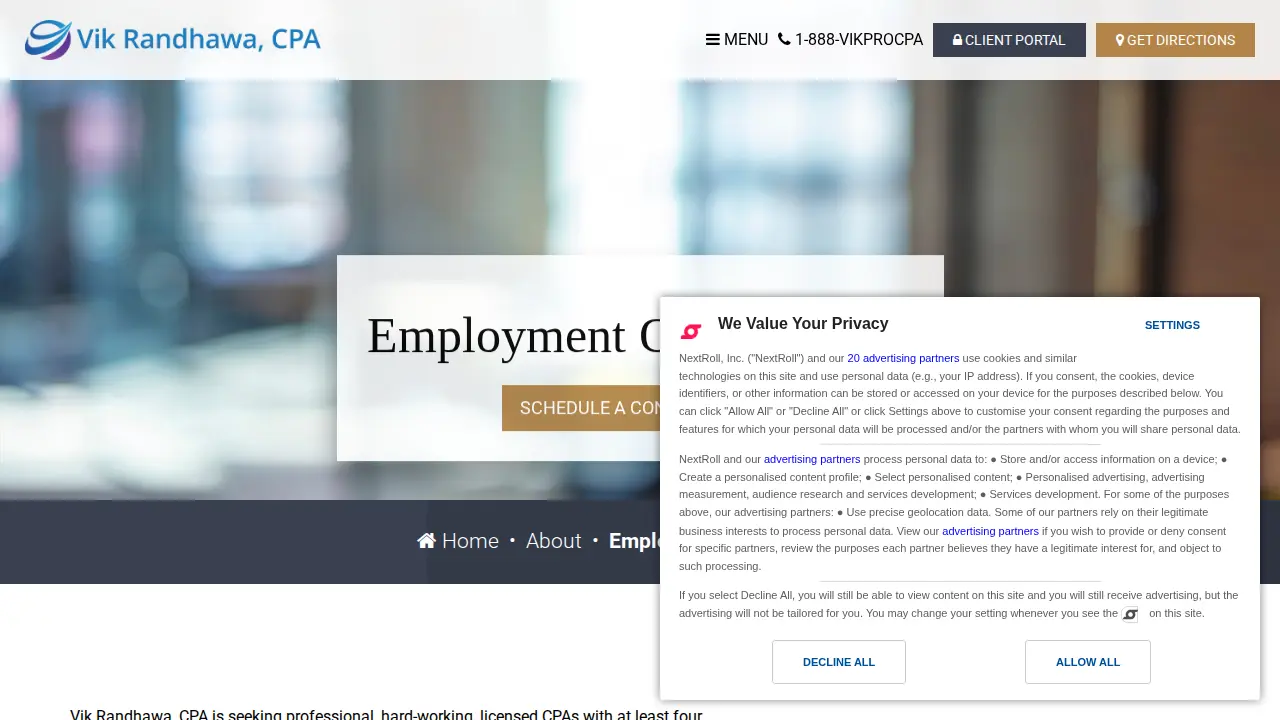 Vik Randhawa, CPA page
