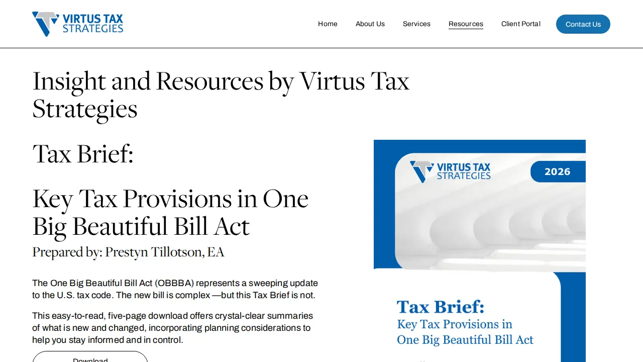 Virtus Tax Strategies page