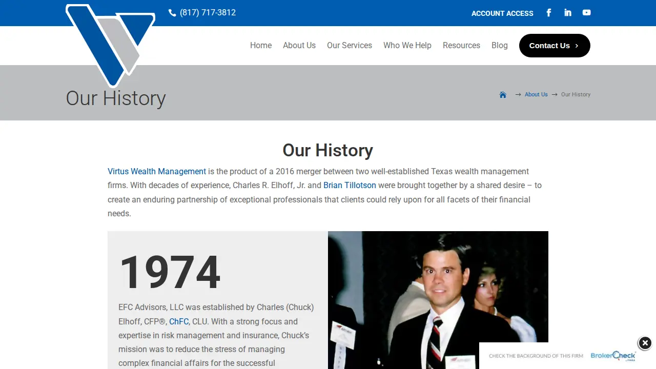 Virtus Wealth Management page