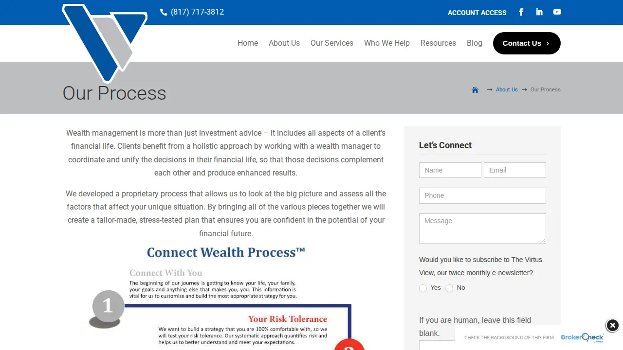 Virtus Wealth Management page