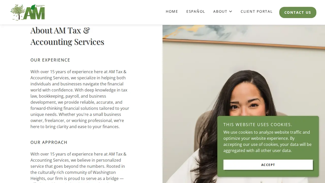 AM Tax & Accounting Service page